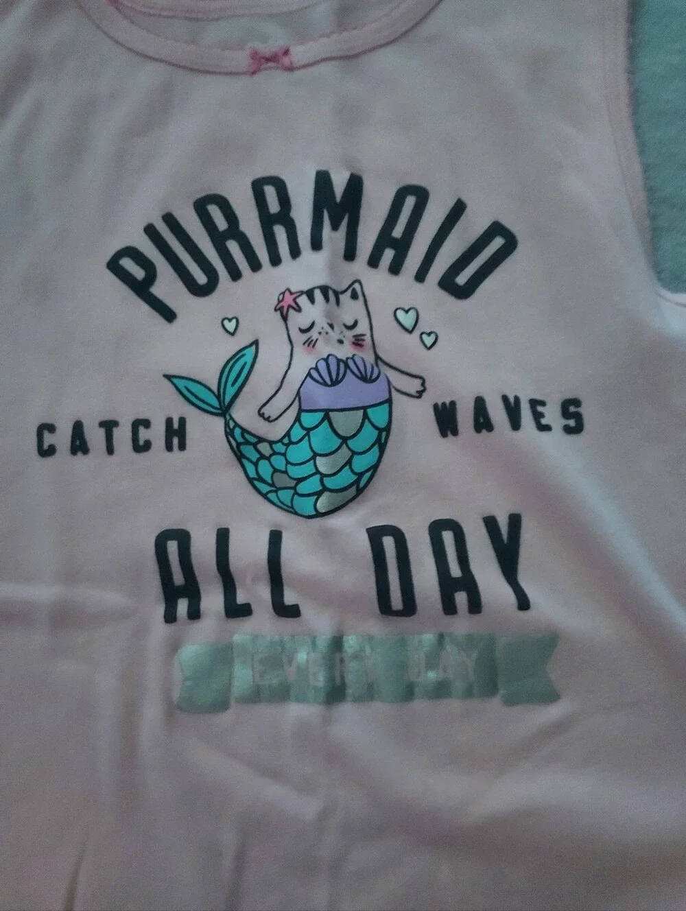Carter's Light Pink 'Purrmaid' Graphic Tank Top
